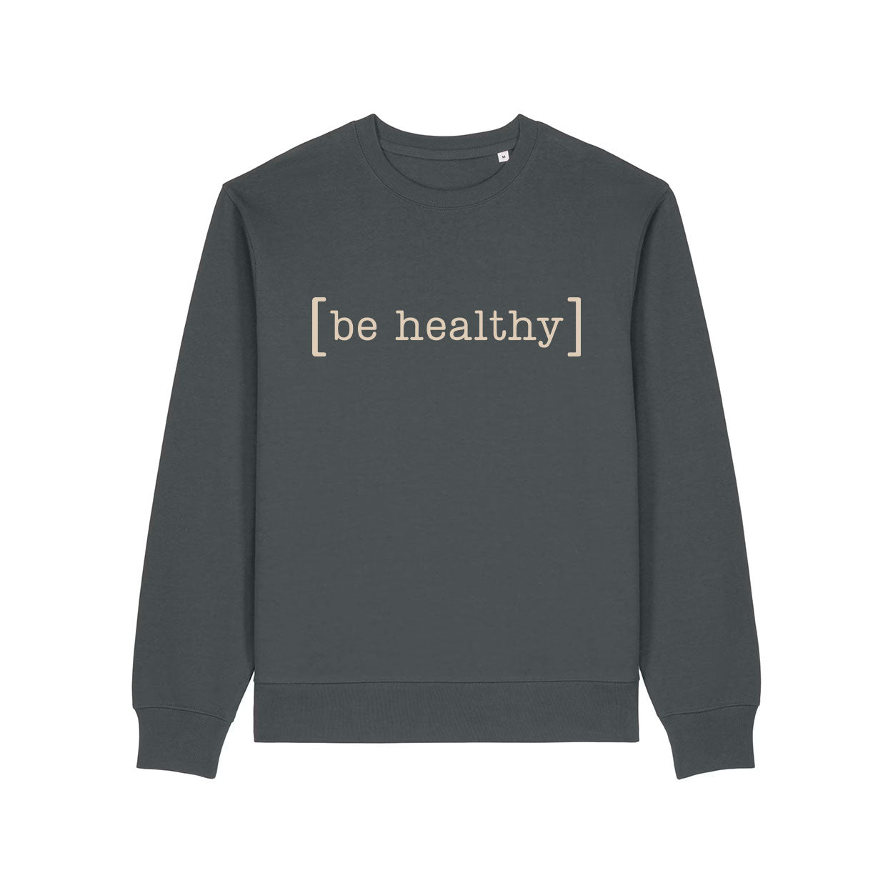 Fitlab Rundhals-Pullover [be healthy] Jubiläums-Edition India Ink Grey